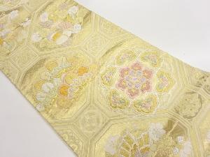 蜀江文に花鳥・蝶・松模様織出し袋帯